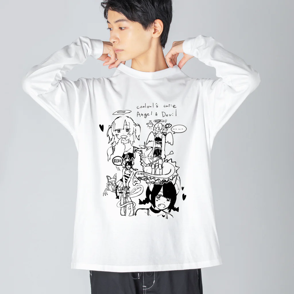 coalowl(コールアウル)の天使の子、悪魔の子 Big Long Sleeve T-Shirt