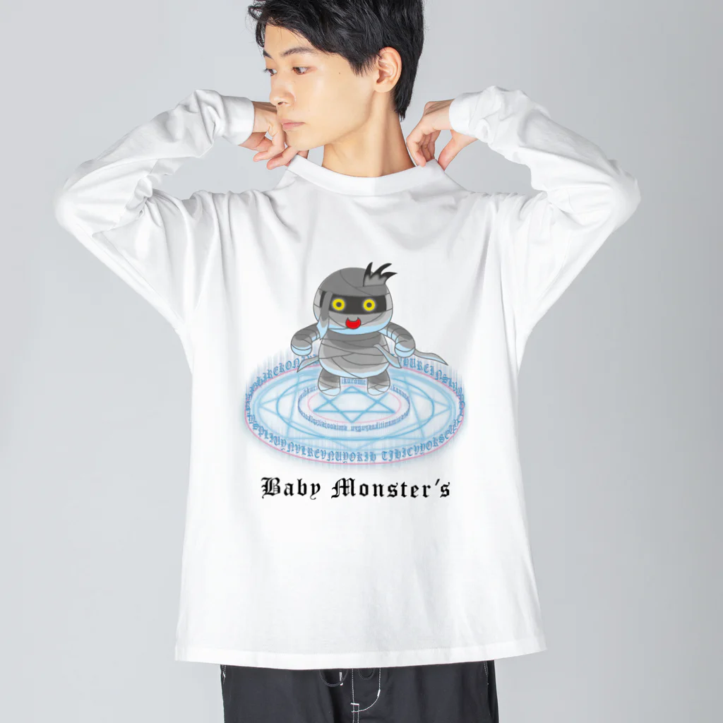 かいほう屋のBaby　Monster’ｓ「ミイラ君」 ビッグシルエットロングスリーブTシャツ