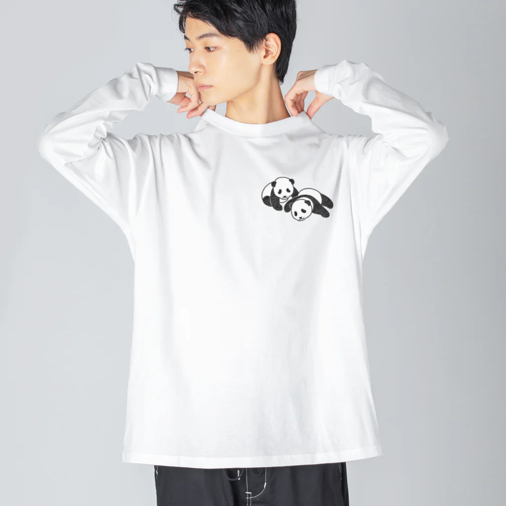 chippokeの双子パンダ Big Long Sleeve T-Shirt