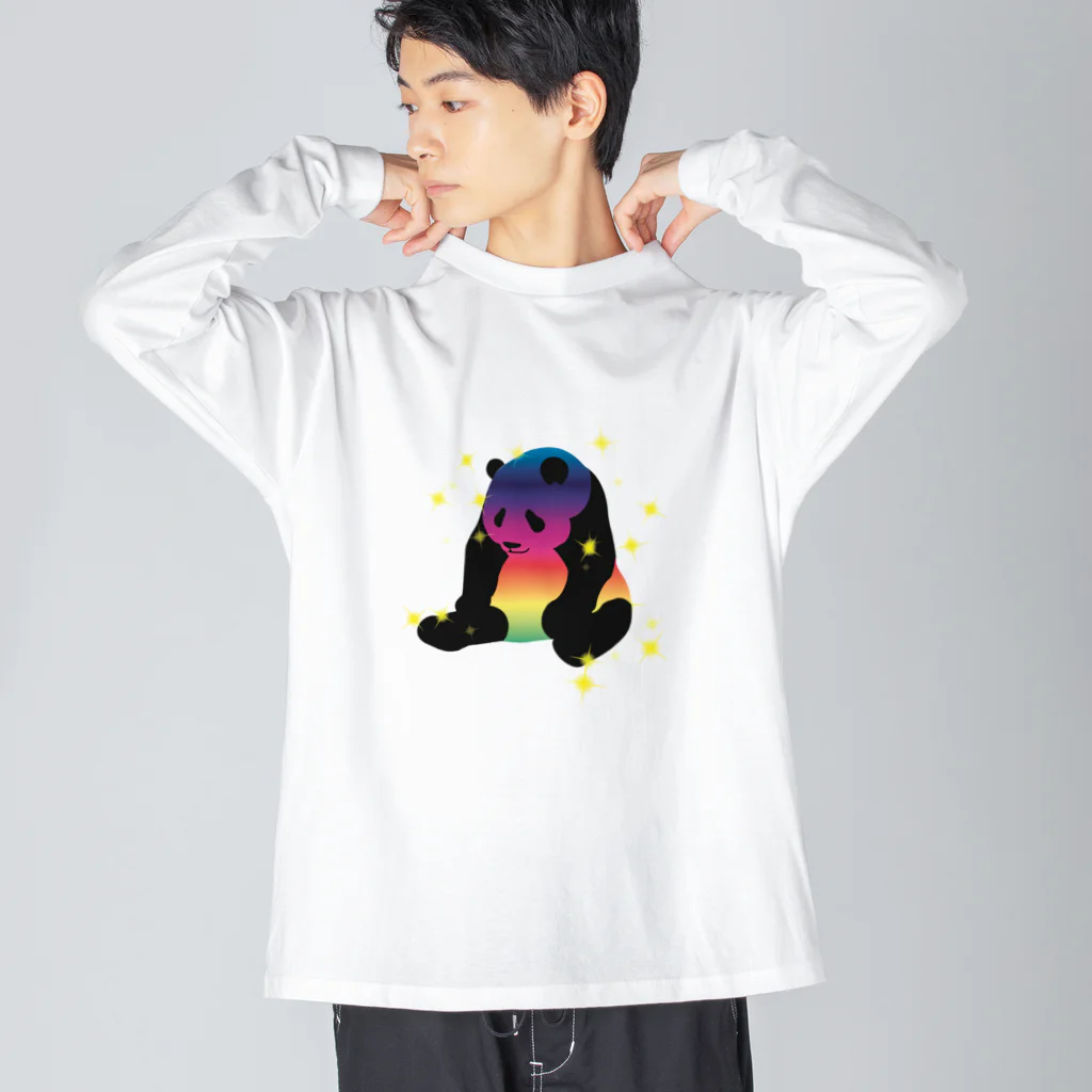 ヒロシオーバーダイブの無敵中のパンダ Big Long Sleeve T-Shirt