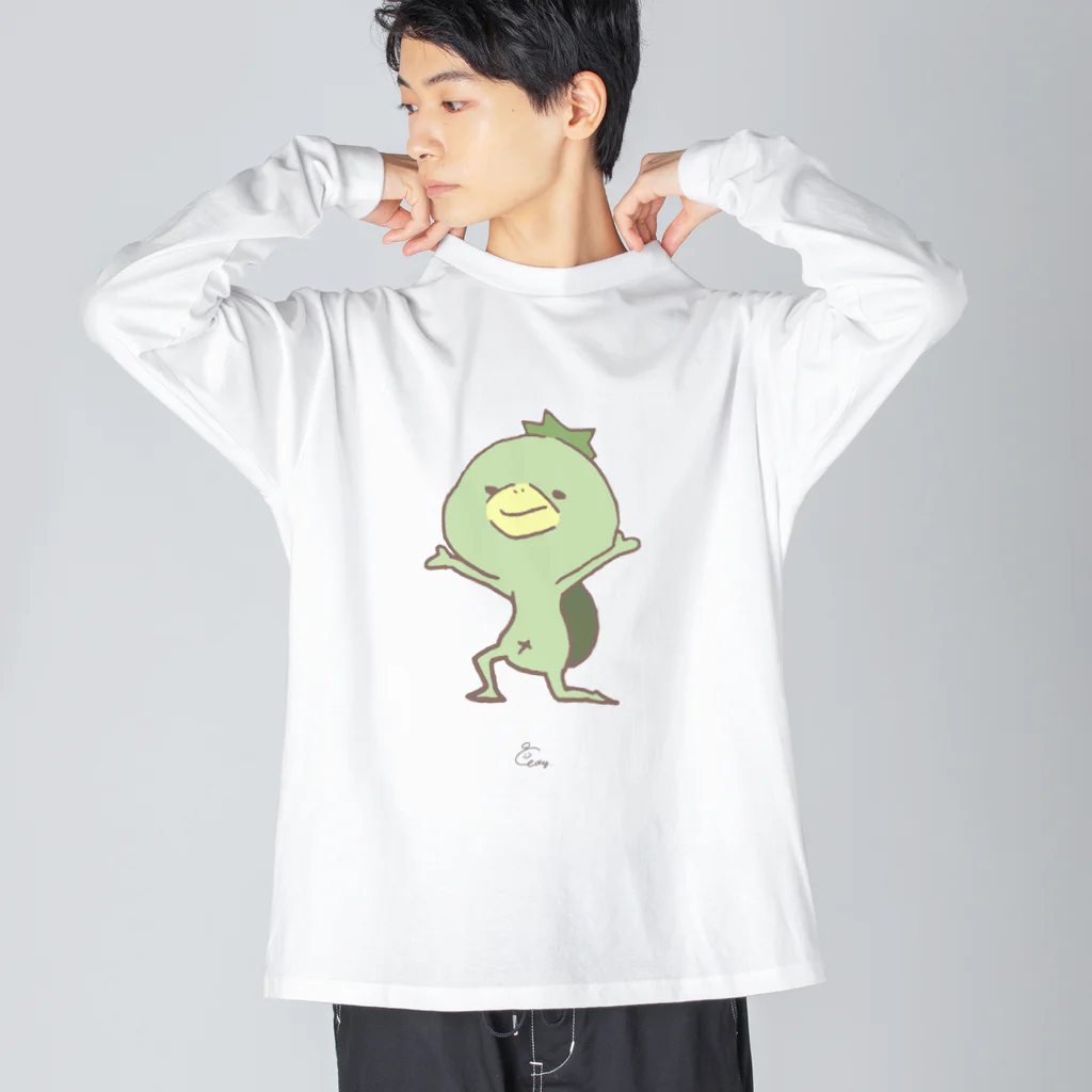 edysfriendsのカッパ「いぇーい！」 ビッグシルエットロングスリーブTシャツ