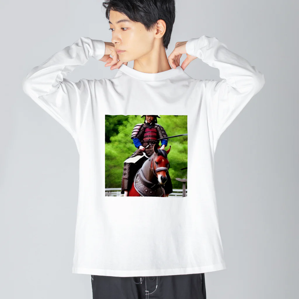 ミラくまの鎧を着た侍 Big Long Sleeve T-Shirt