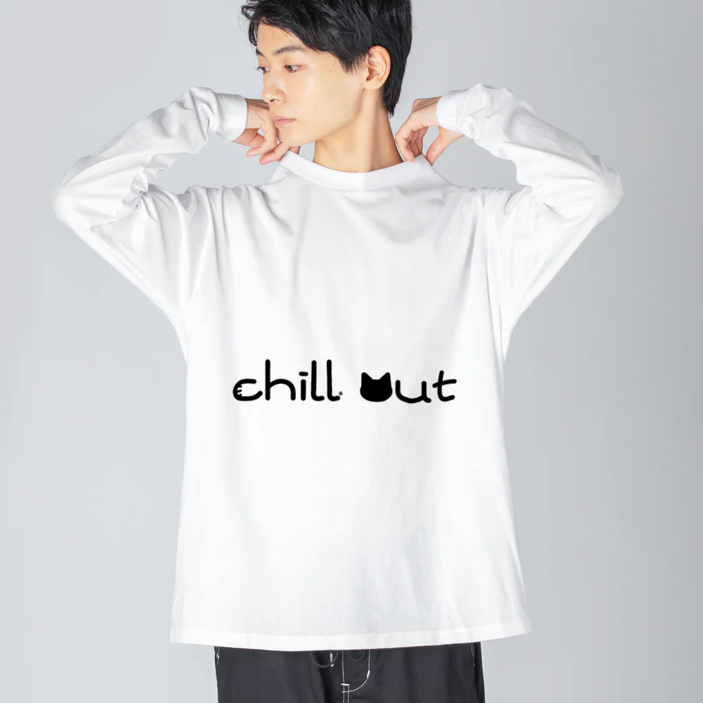 учк¡✼*のchill out(黒文字ver.) Big Long Sleeve T-Shirt