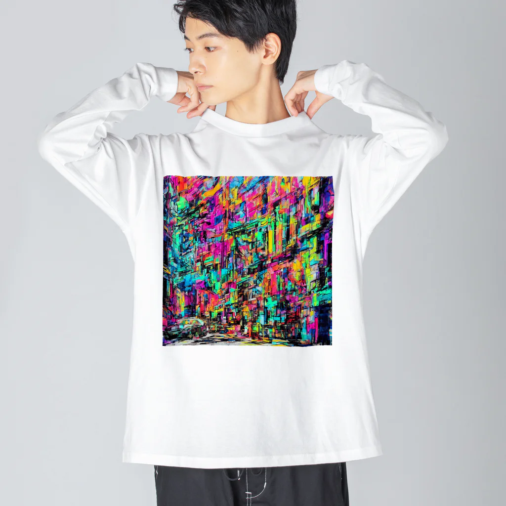 TakashiSの vivid gas station Big Long Sleeve T-Shirt