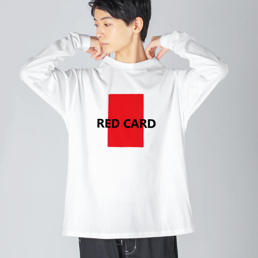 アメリカンベース のレッドカード　⚽　サッカー Big Long Sleeve T-Shirt