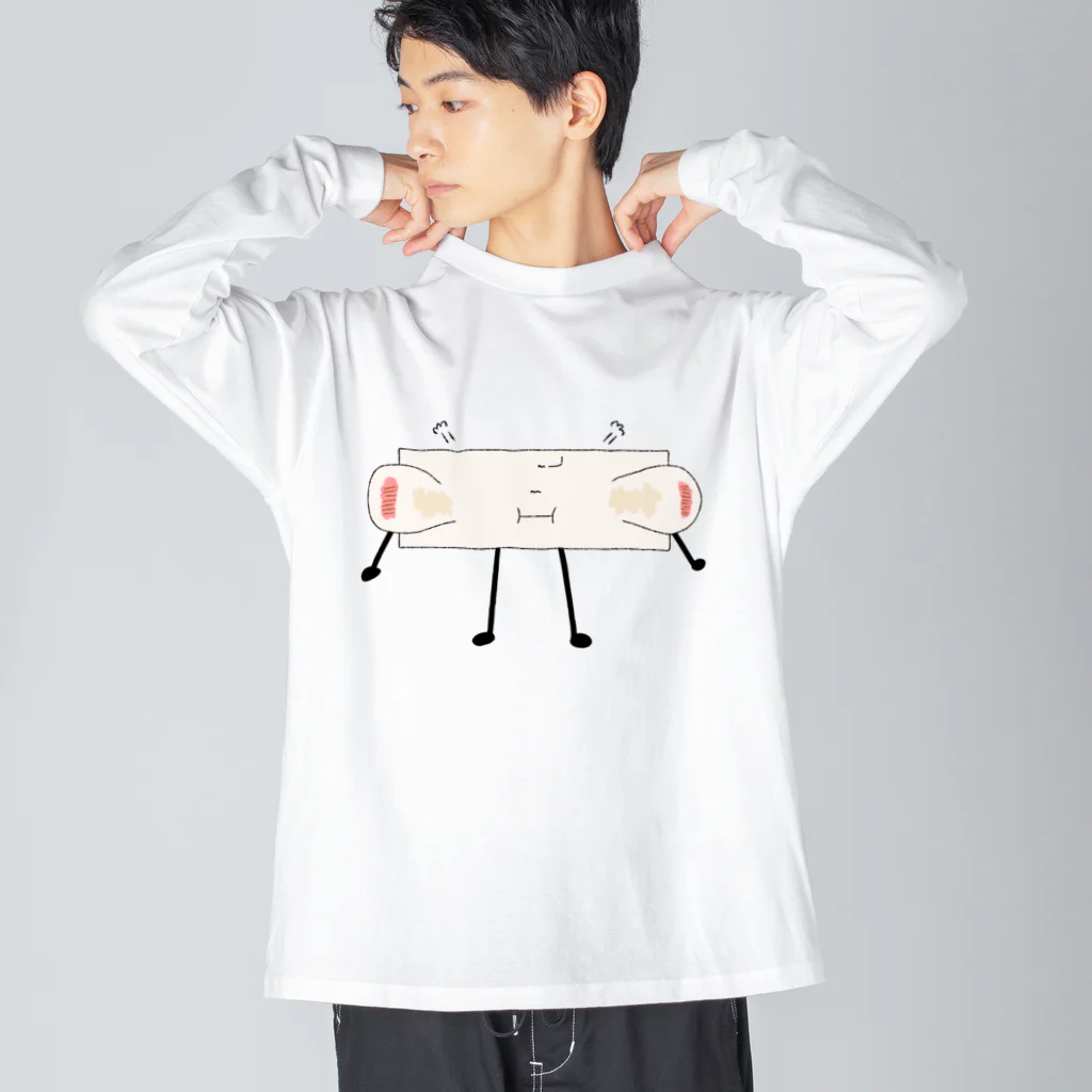 ヘンテコデザイン専門店　SYUNLABOのやきもち Big Long Sleeve T-Shirt