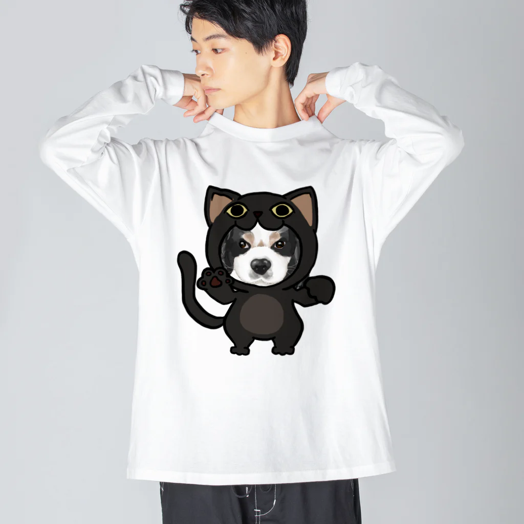 みきぞーん｜保護猫 ミッキー画伯と肉球とおともだちのmaruku Big Long Sleeve T-Shirt