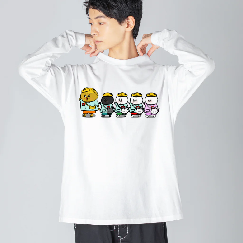 にゃんまるけのにゃん児 ビッグシルエットロングスリーブTシャツ