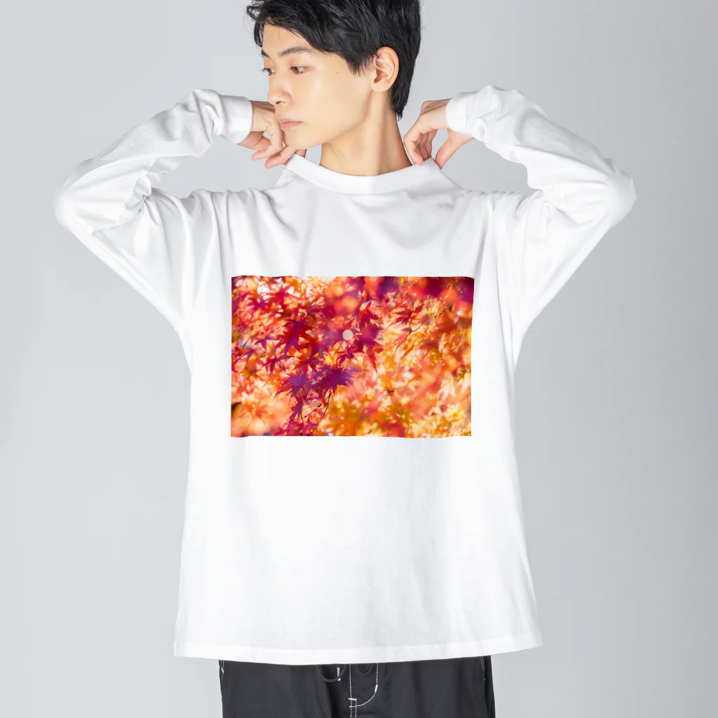 最終進化的量産型良のオレンジノコウヨウ Big Long Sleeve T-Shirt