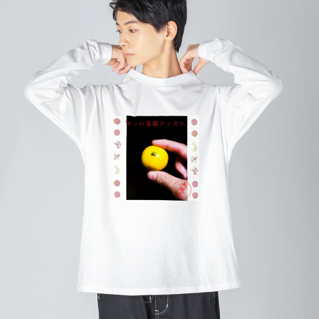 マッド菜園ティストの戯れのミカンのデザイン Big Long Sleeve T-Shirt