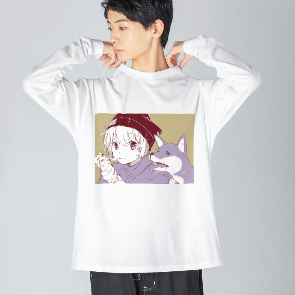 kurimo.のぼくにもください ビッグシルエットロングスリーブTシャツ