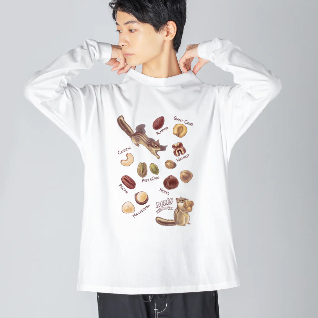 huroshikiのNUTS collection ナッツコレクション ビッグシルエットロングスリーブTシャツ