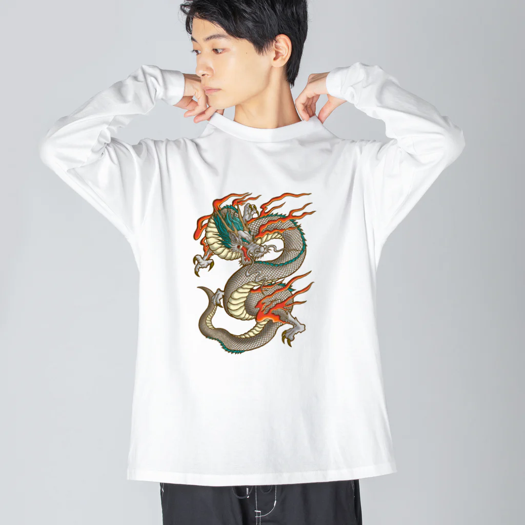 Siderunの館 B2の白龍 ビッグシルエットロングスリーブTシャツ