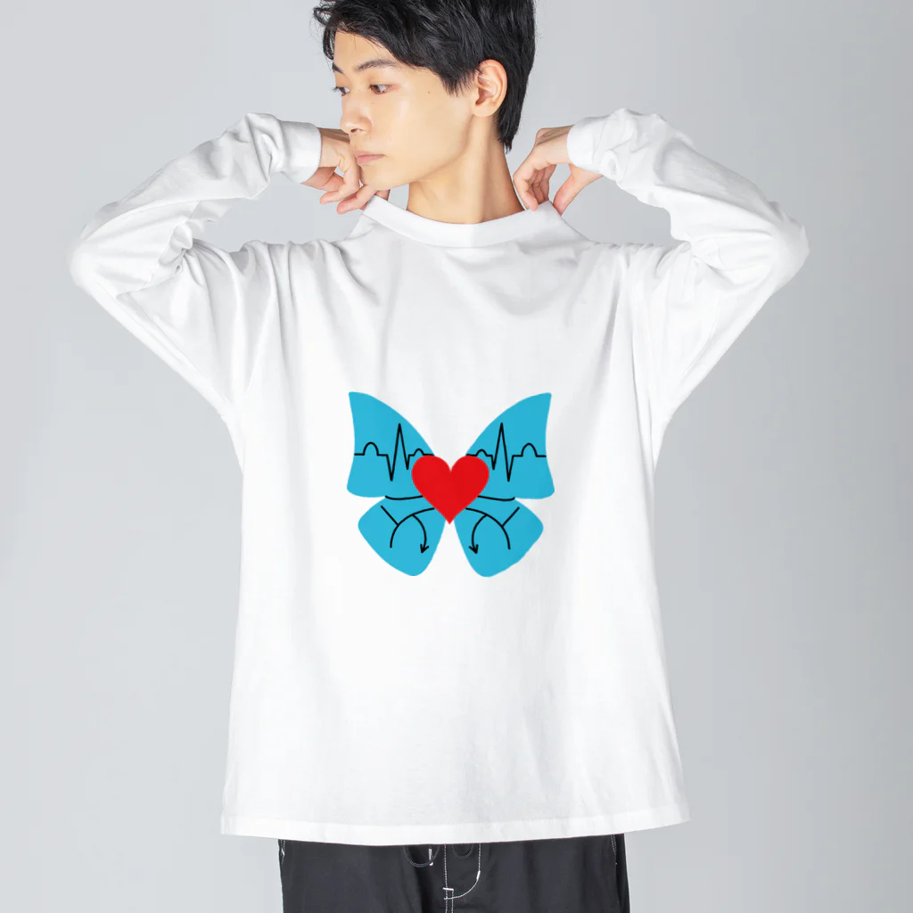 🦋Death Butterfly🦋のLove Butterfly ビッグシルエットロングスリーブTシャツ