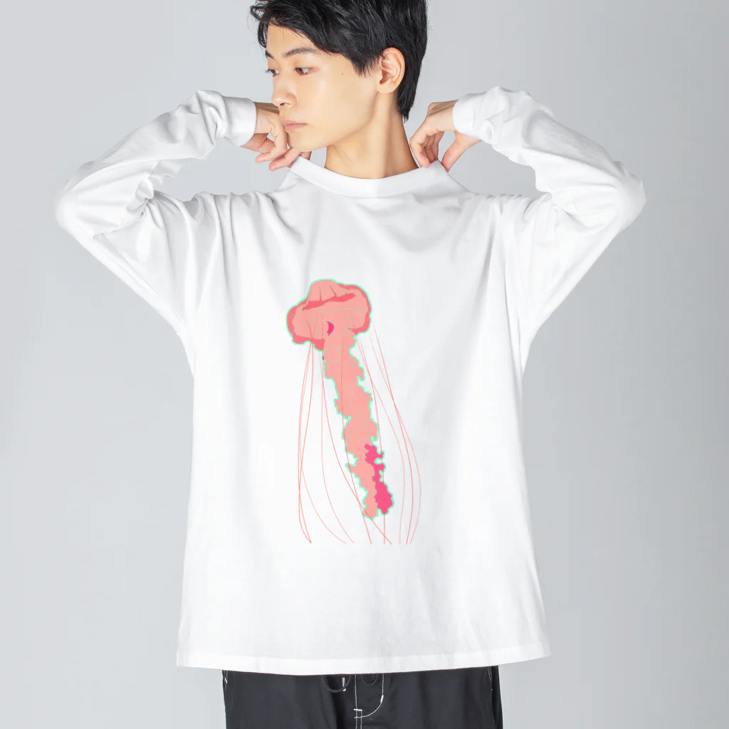 もののけCo.の赤クラゲ ビッグシルエットロングスリーブTシャツ