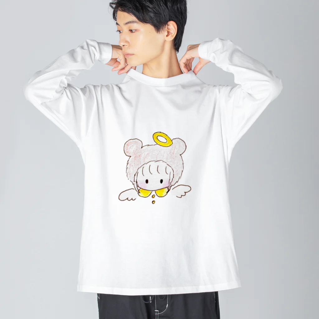 feee.co/フィー子(マーメイド)のくまちゃんエンジェル Big Long Sleeve T-Shirt