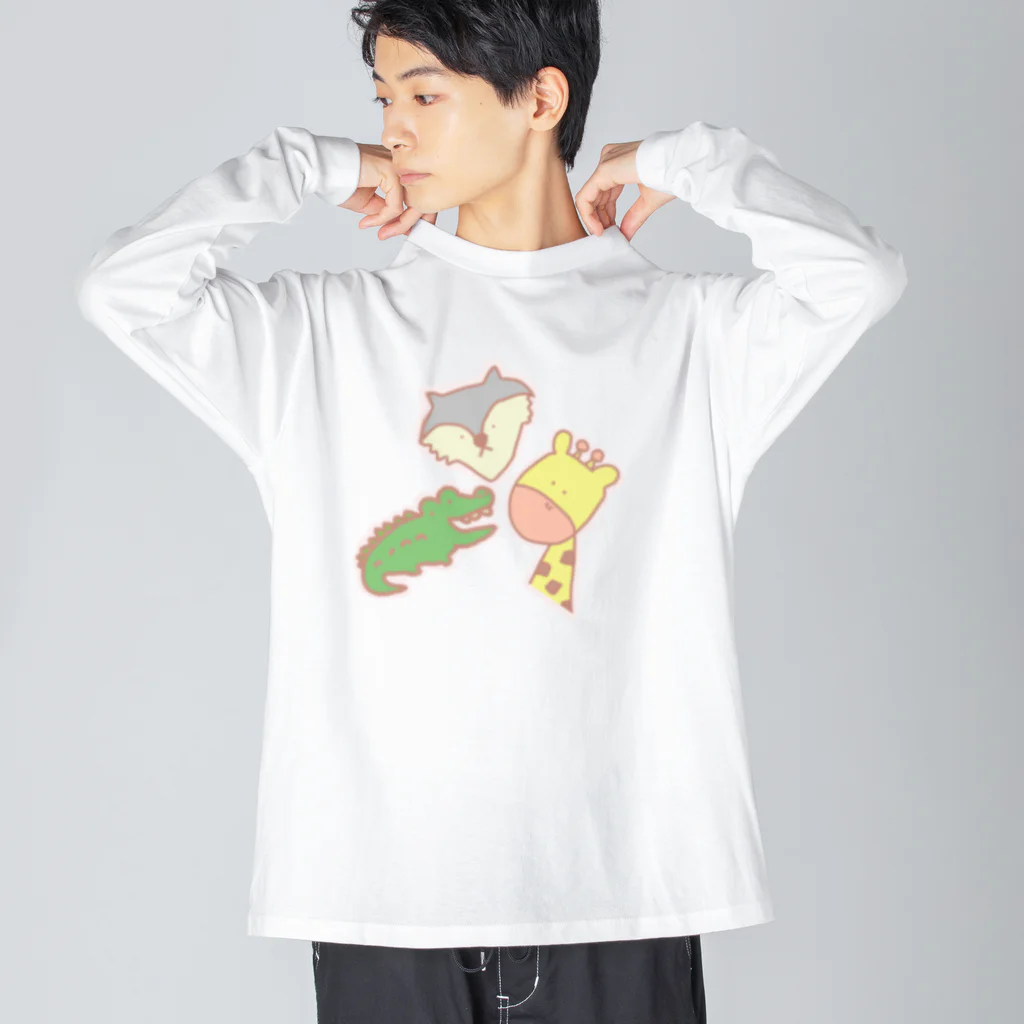 chikoショップのわに おおかみ きりん Big Long Sleeve T-Shirt