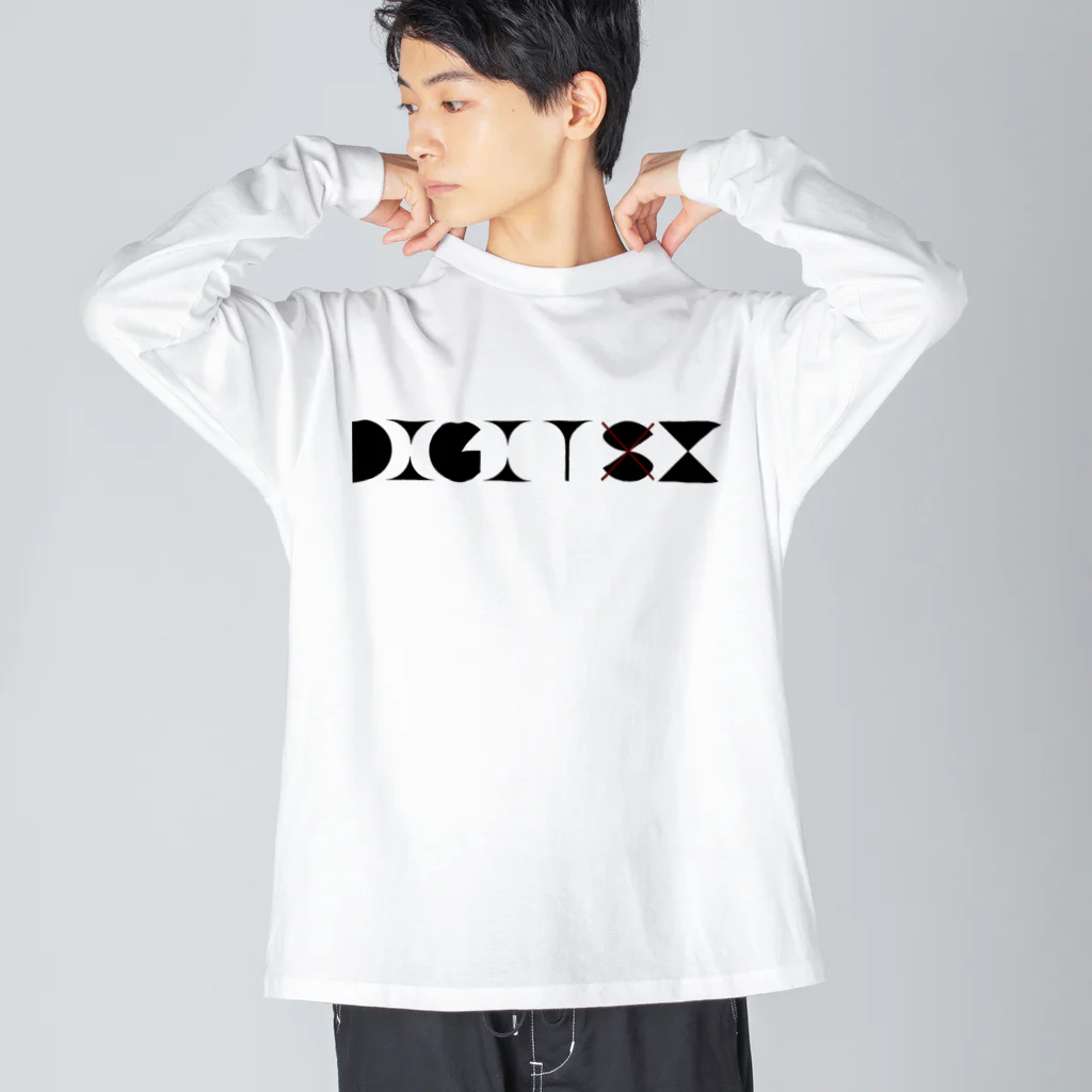 指奇（灼灼の×S ロゴ Digitz  ビッグシルエットロングスリーブTシャツ