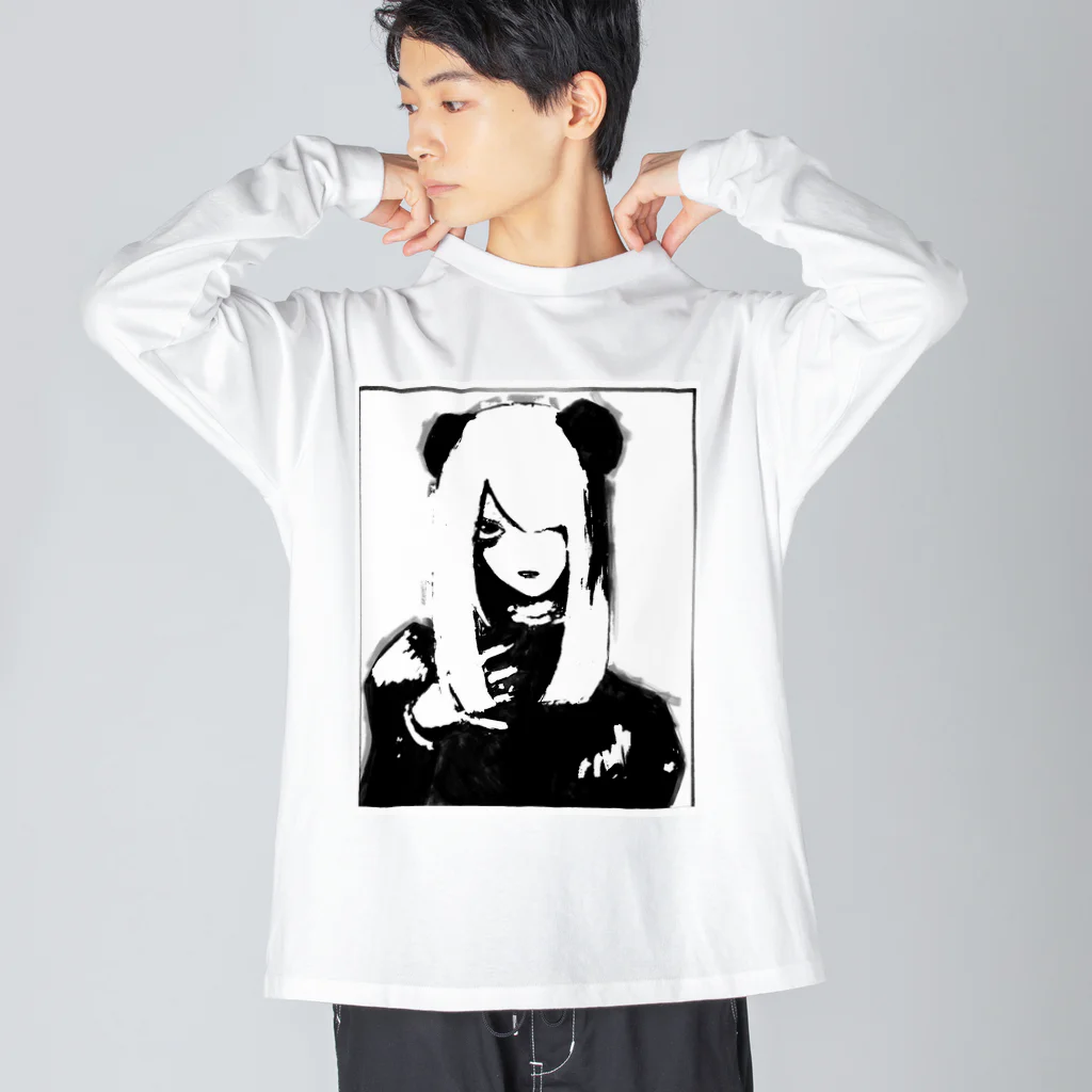 Burutasu のgoth girl white ビッグシルエットロングスリーブTシャツ