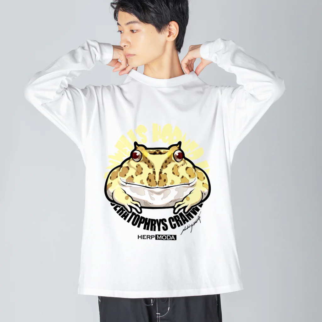 HERP MODA by ヤマモトナオキのツノガエル/イエロー Big Long Sleeve T-Shirt