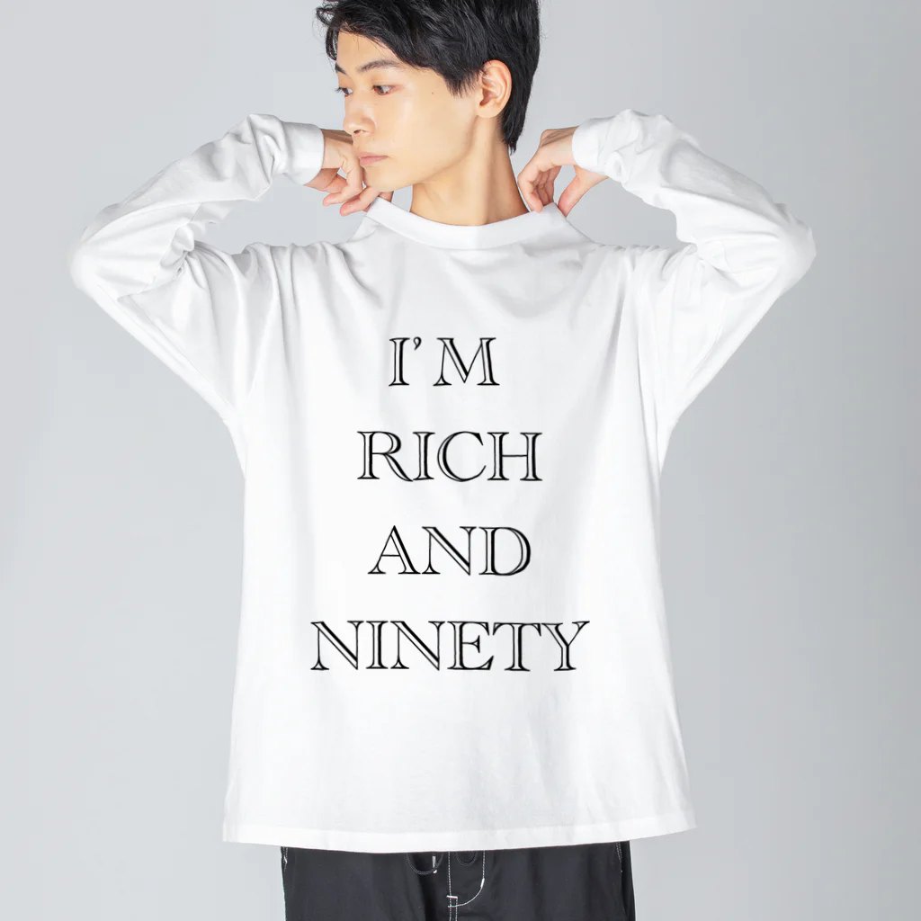 グドール励のI’M RICH AND NINETY Big Long Sleeve T-Shirt