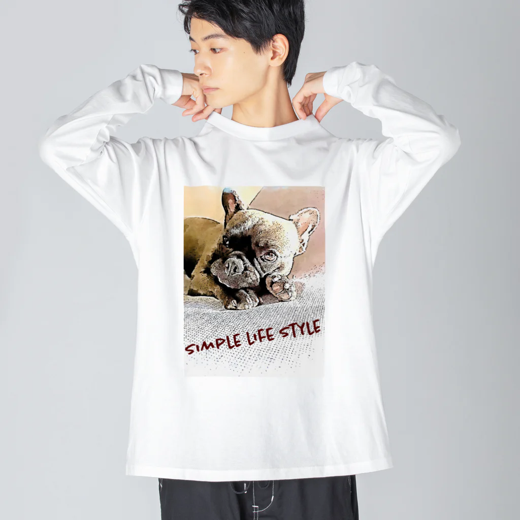 フレブル雑貨専門店MogooのMogoo　しんぷるライフ Big Long Sleeve T-Shirt