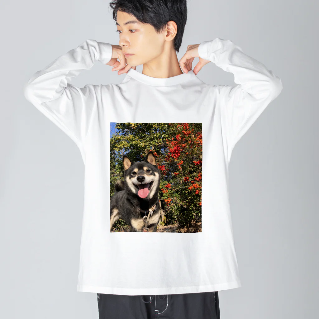 柴犬けんたろー。の柴犬のけんたろー ビッグシルエットロングスリーブTシャツ