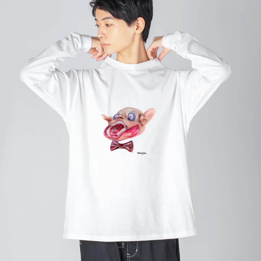 🍩tarojiro(たろじろ) shop🍩のLICK MONSTER Jr. by AI Big Long Sleeve T-Shirt