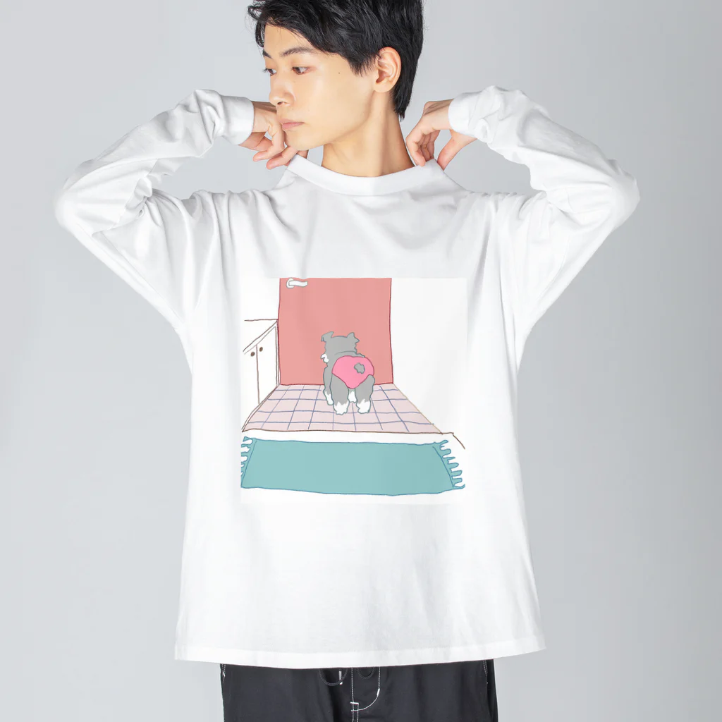 ZHENZI's Shopの家族へのおかえりの準備をしているミニチュアシュナウザー Big Long Sleeve T-Shirt