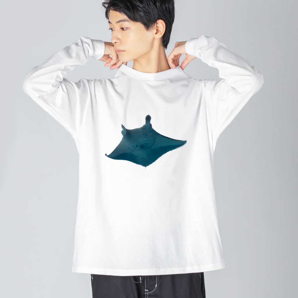 なこちゆるキャラショップのマンタくん Big Long Sleeve T-Shirt