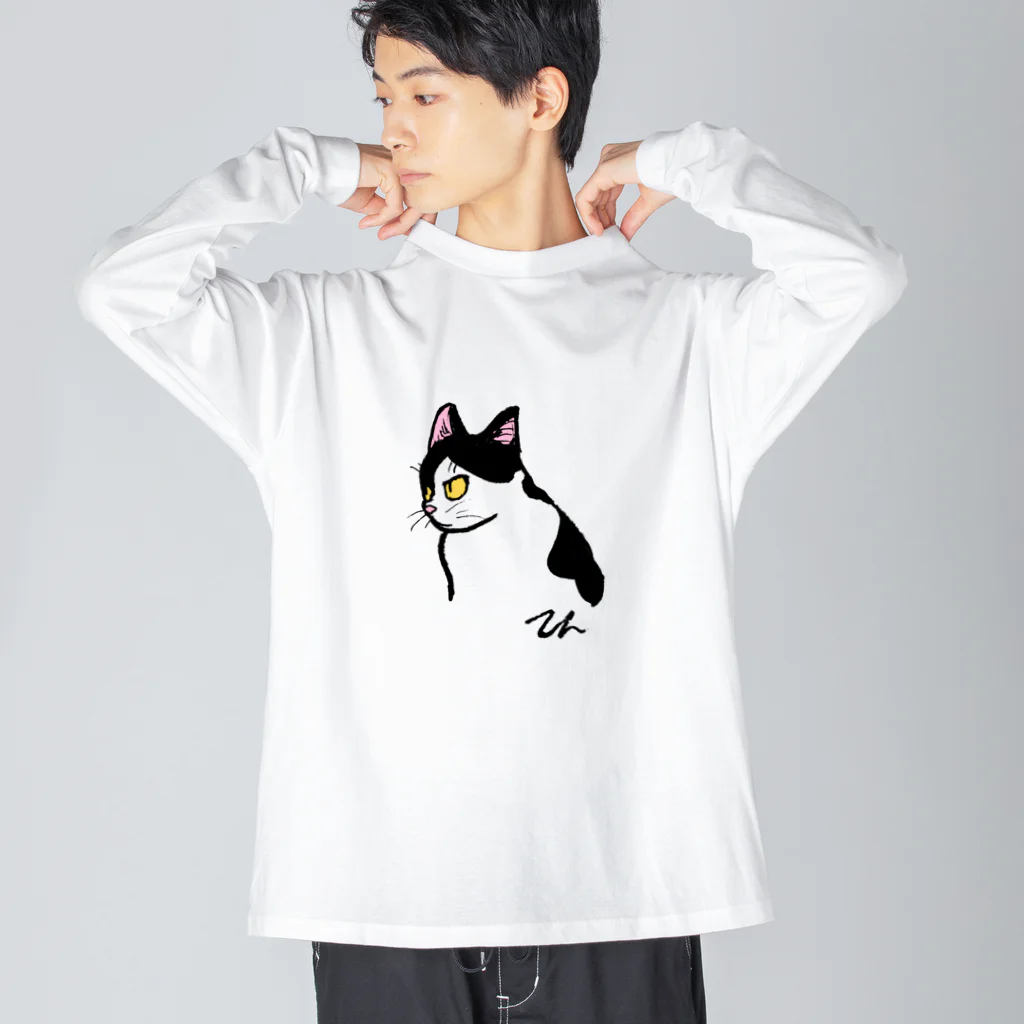 toru_utsunomiyaの猫のテン ビッグシルエットロングスリーブTシャツ