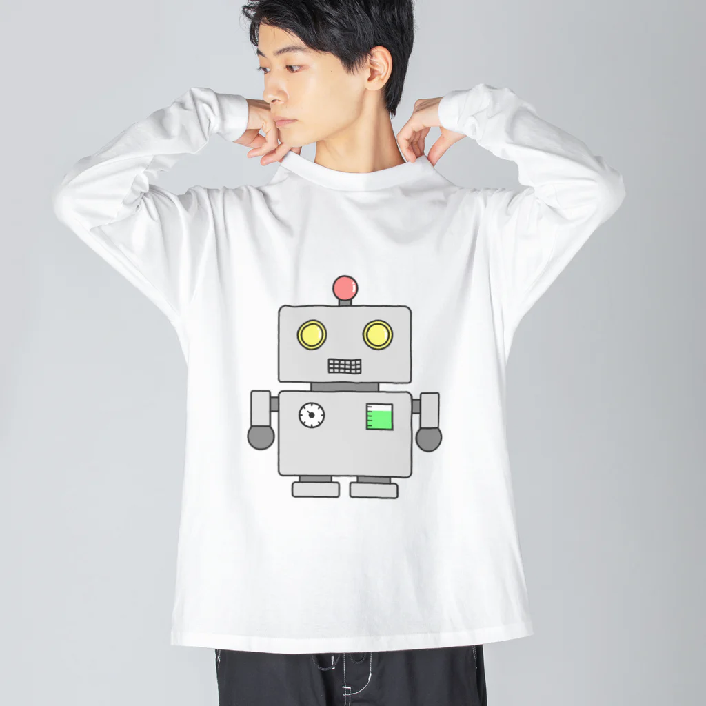 CUTOY MEMORY -可愛いおもちゃの思い出-のロボットくん ビッグシルエットロングスリーブTシャツ