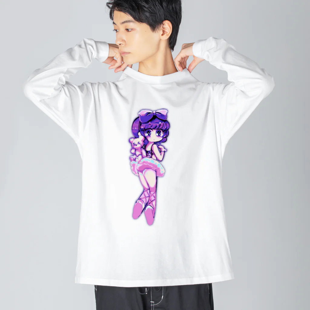 甘味屋空想製菓店のバレリーナちゃんとテディ Big Long Sleeve T-Shirt