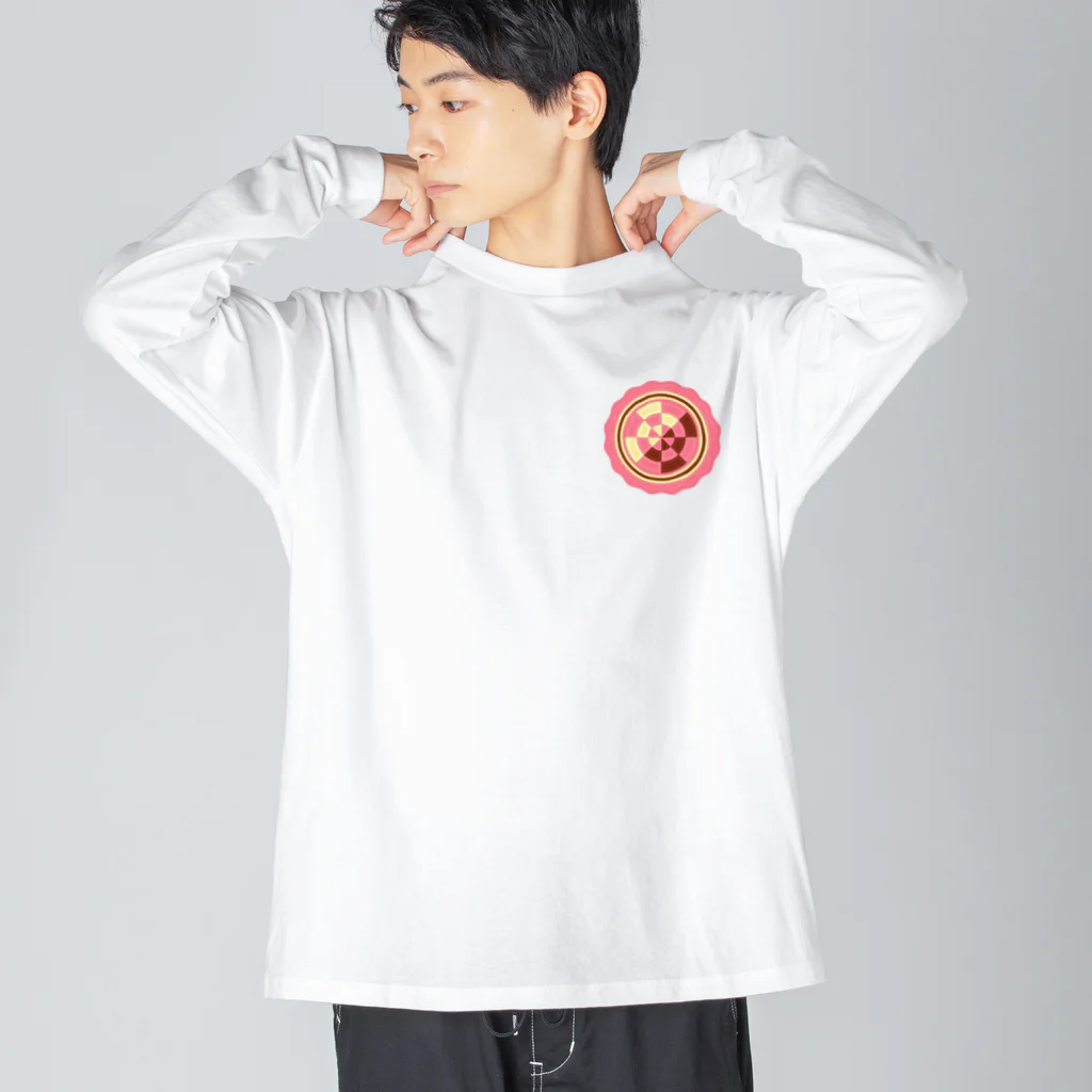 ハナドリカ SUZURI店の花の形の板チョコ(苺) Big Long Sleeve T-Shirt