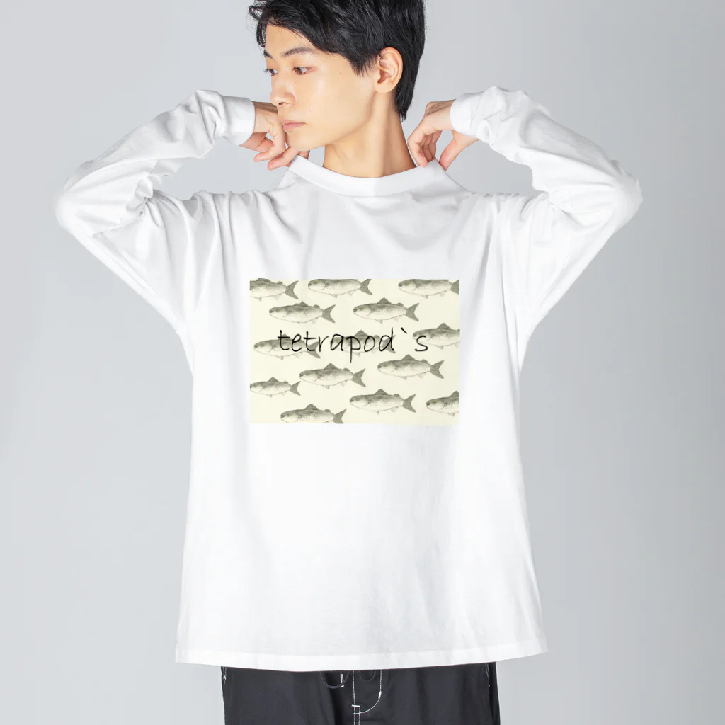 tetrapod'sのボラの大群 ビッグシルエットロングスリーブTシャツ