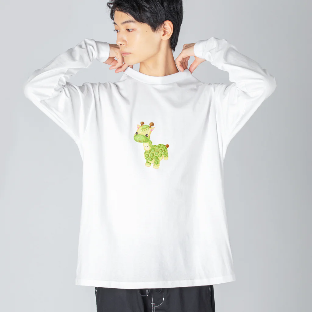 satoayaのアニマルカフェのフルーツアニマル　ラフランスキリン Big Long Sleeve T-Shirt