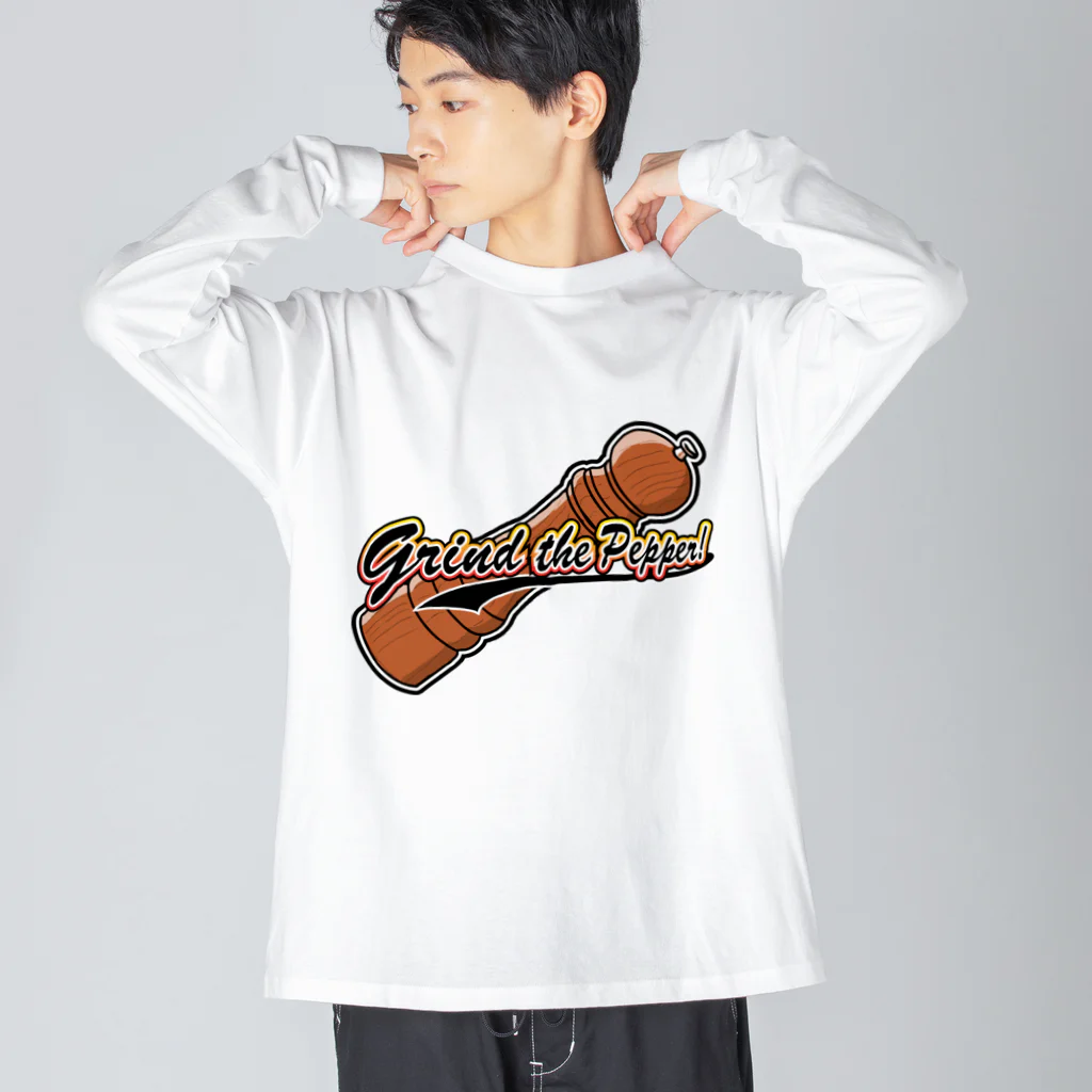 sora-mixのGrind the Pepper! ペッパーミル  ビッグシルエットロングスリーブTシャツ