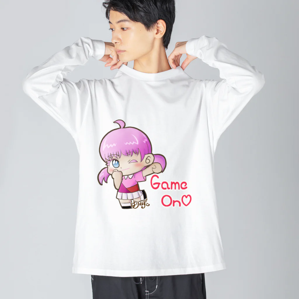 はりねずこのイラストのゲームオン！モモちゃん Big Long Sleeve T-Shirt