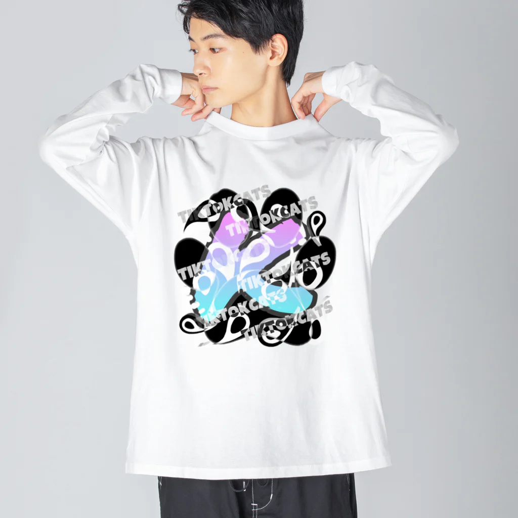 くぅTikTok猫部のTikTok猫部ビッグシルエットロンＴ Big Long Sleeve T-Shirt