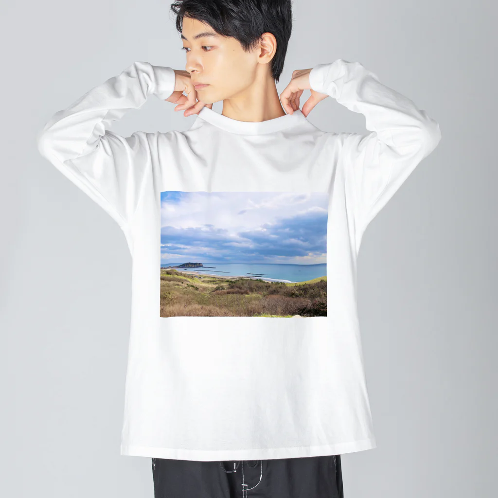 あべこのお店 の北海道の海 ビッグシルエットロングスリーブTシャツ