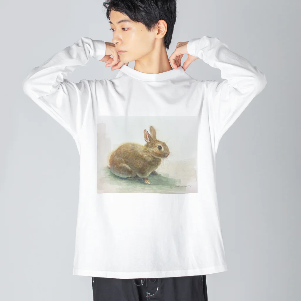 たかはしの絵のもののうさぎのうめちゃん Big Long Sleeve T-Shirt