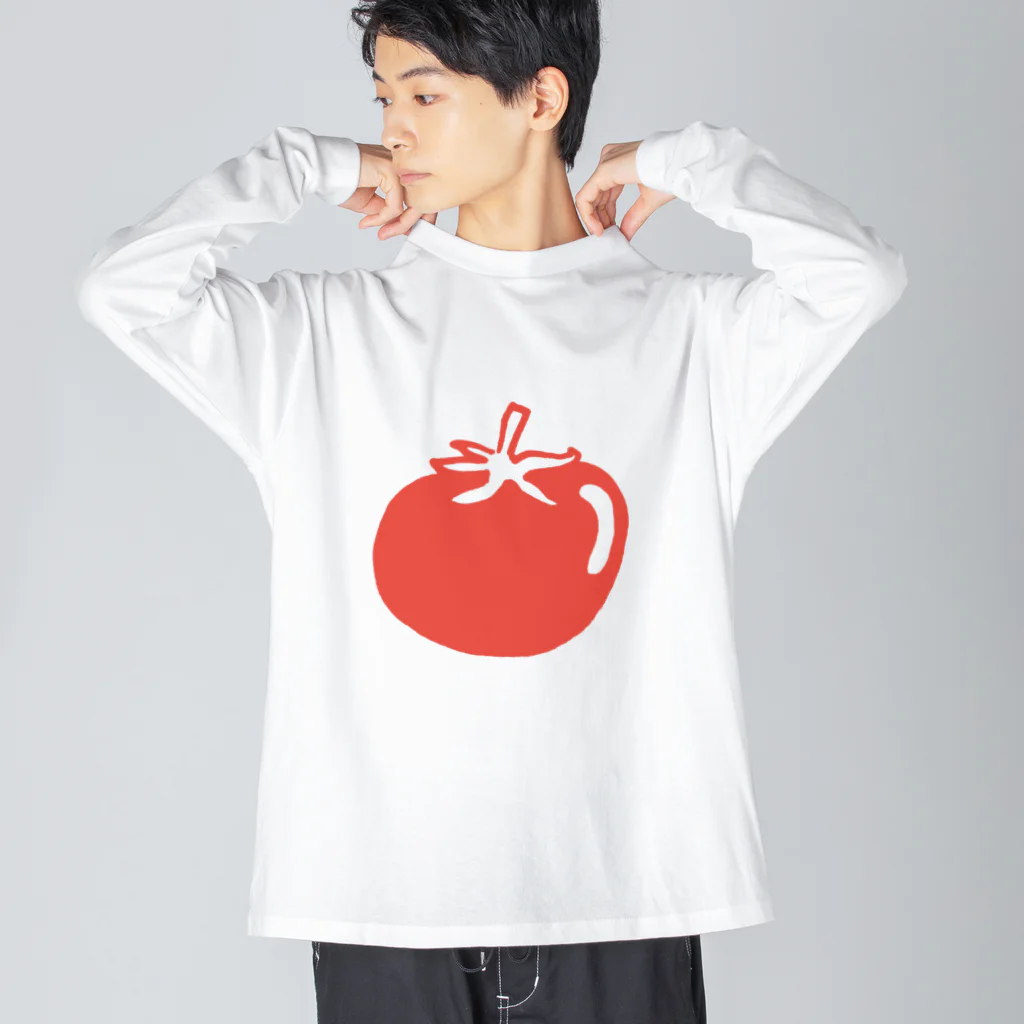 まるかじり農園のtomato ビッグシルエットロングスリーブTシャツ