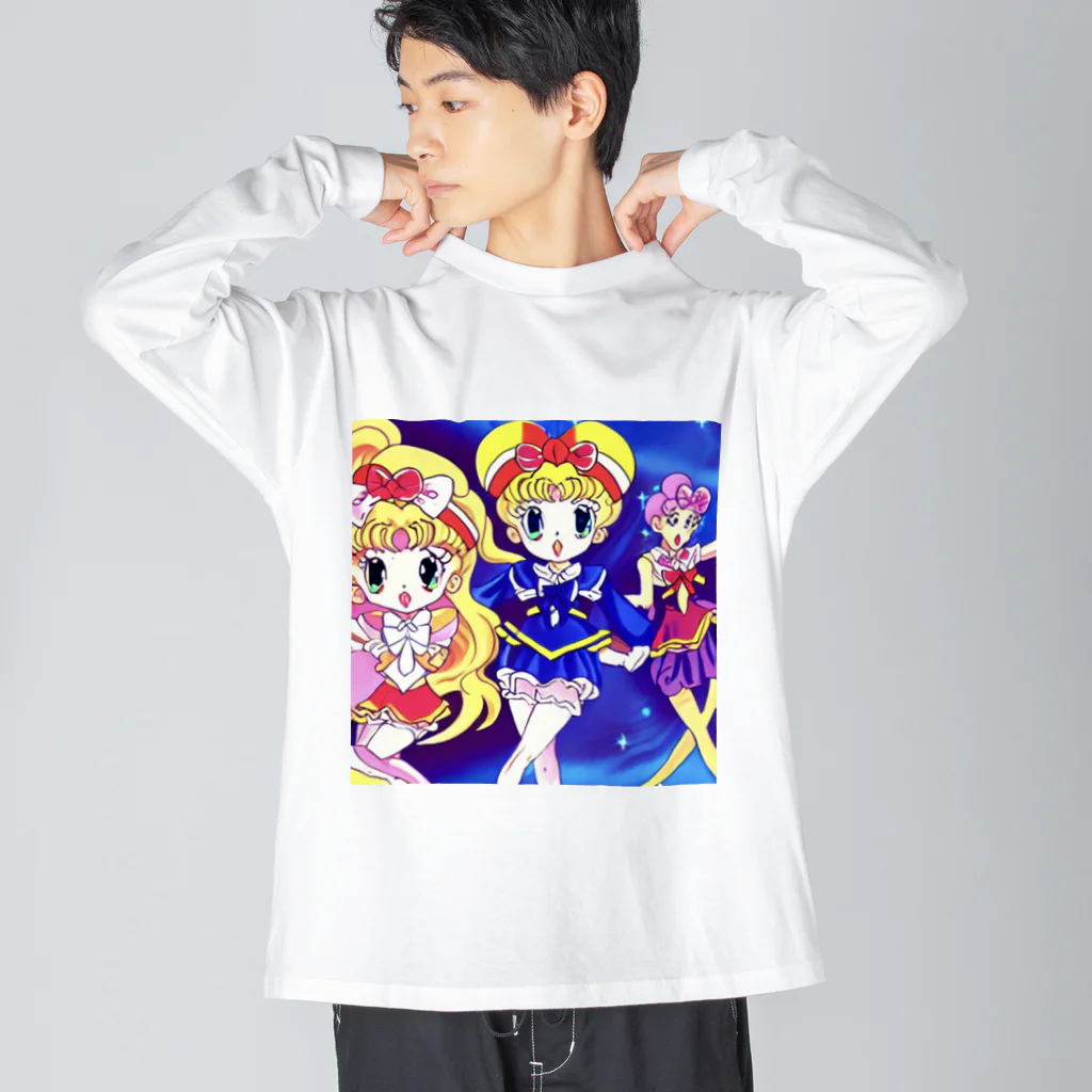 ささくれ大名行列のへんしん！魔法少女 ビッグシルエットロングスリーブTシャツ