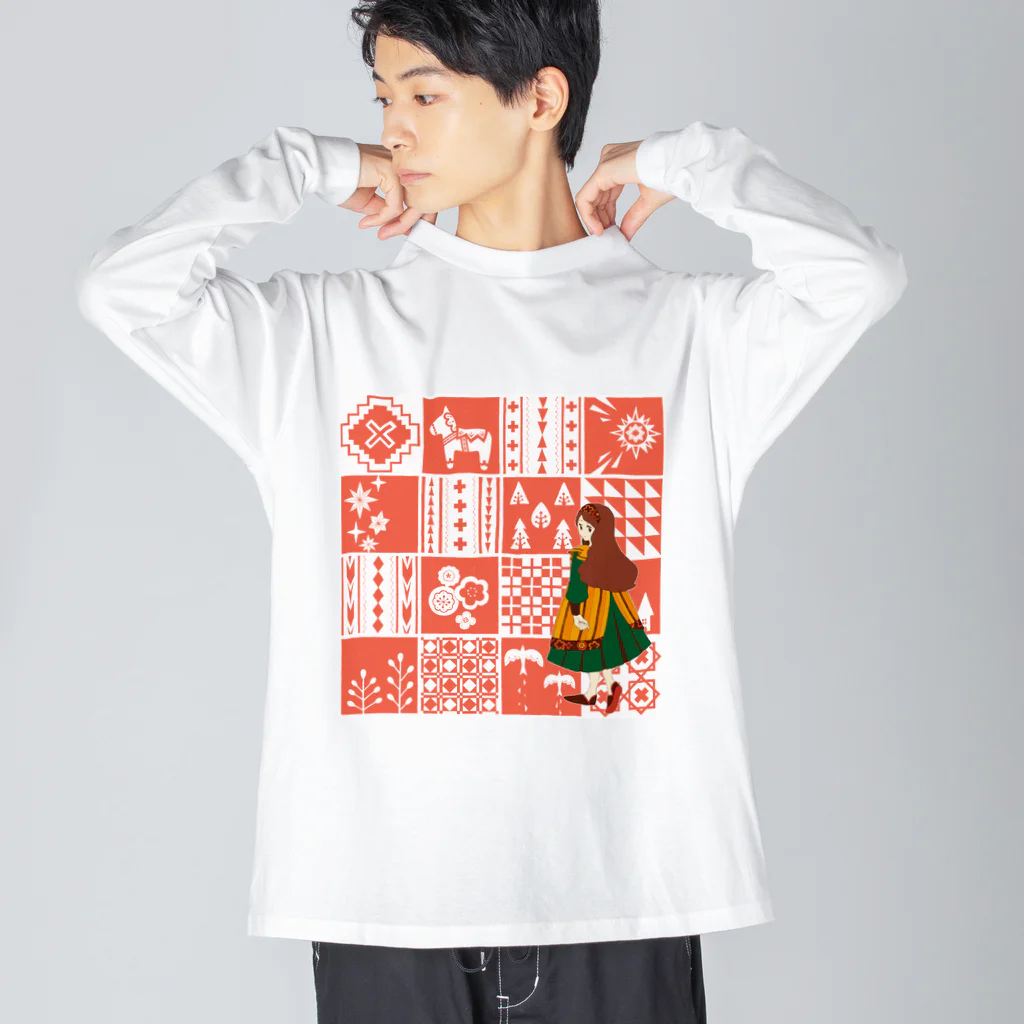 Cicogna（チコーニャ）のpatchwork GIRL Big Long Sleeve T-Shirt