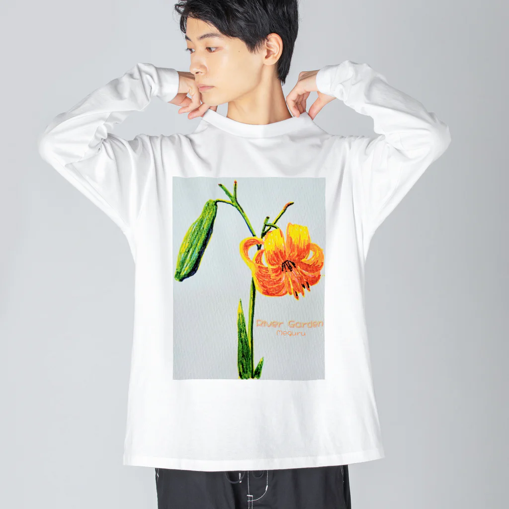 River GardenのRiver Garden 野姫百合 Big Long Sleeve T-Shirt