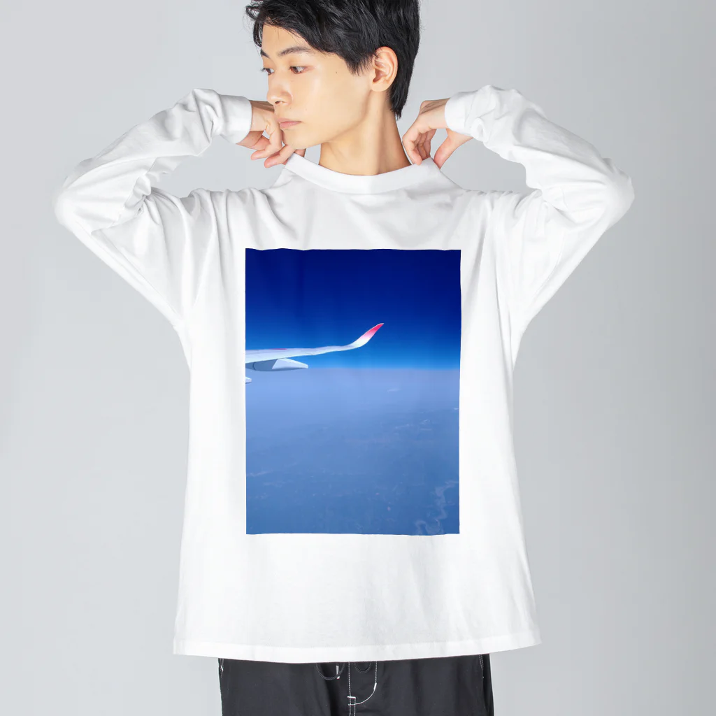 😃さるすべり🤗の沖縄行きの便 ビッグシルエットロングスリーブTシャツ