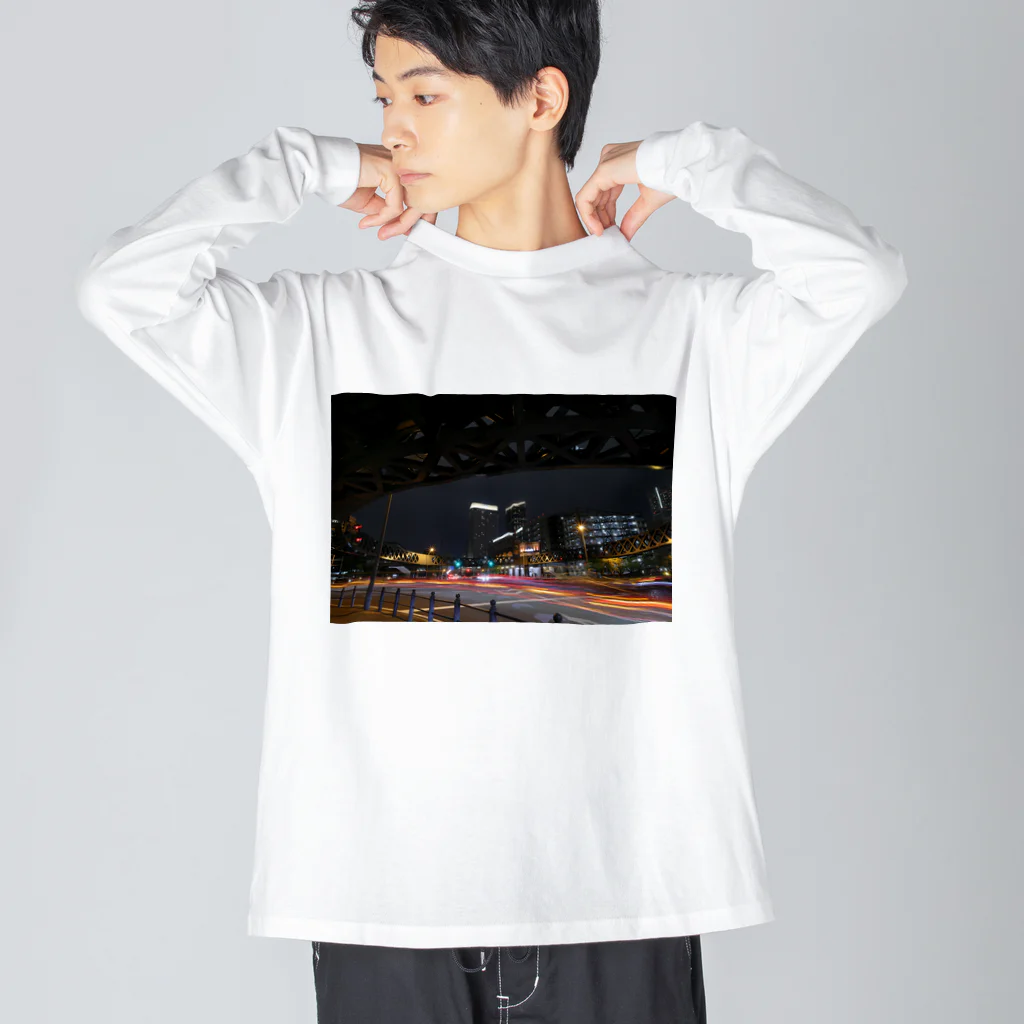 nokkccaの光跡 - Junction Light trail - ビッグシルエットロングスリーブTシャツ