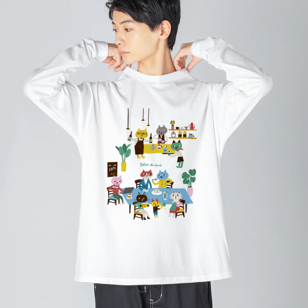 salon de necoの猫民salon de necoバージョンその2【保護猫寄付220円】 Big Long Sleeve T-Shirt