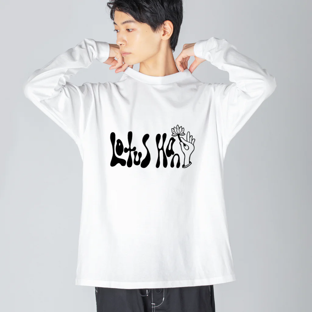 宇宙キャンプのロータス　ハンド　モノトーン Big Long Sleeve T-Shirt