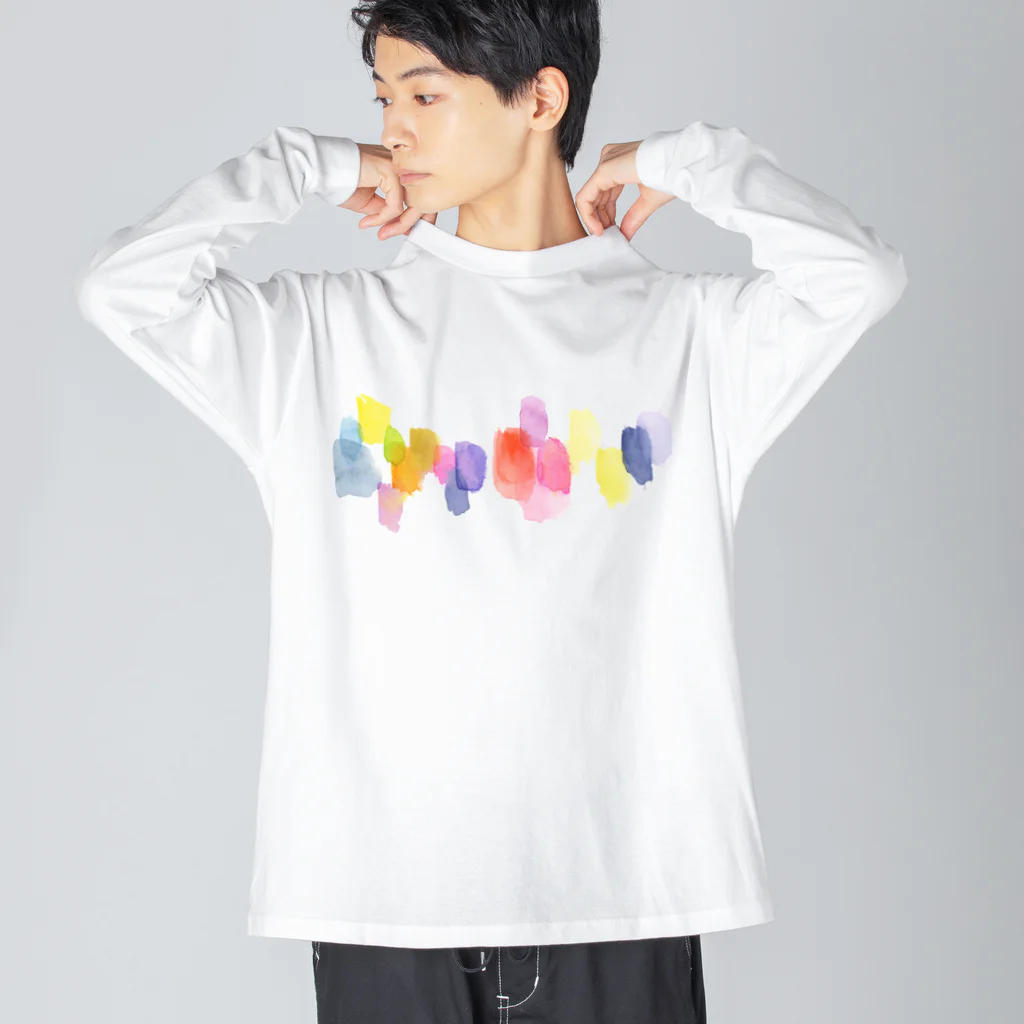 c5watercolorの水彩ペイント・カラフルその2 Big Long Sleeve T-Shirt